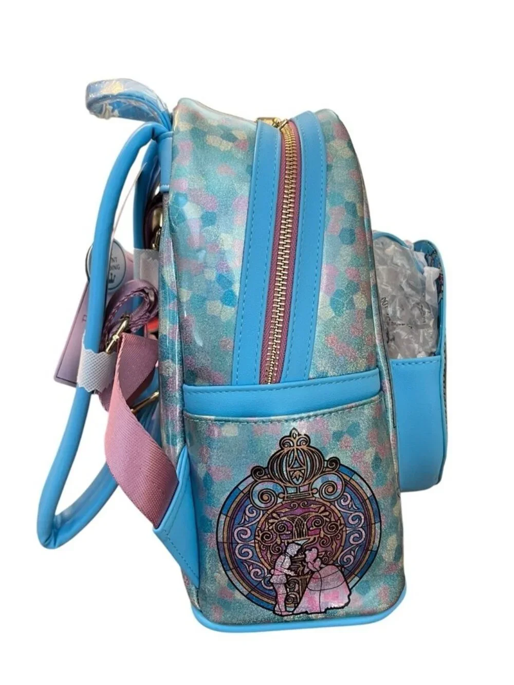 Loungefly Disney Princess Cinderella Collection Stained Glass Mini Backpack NWT